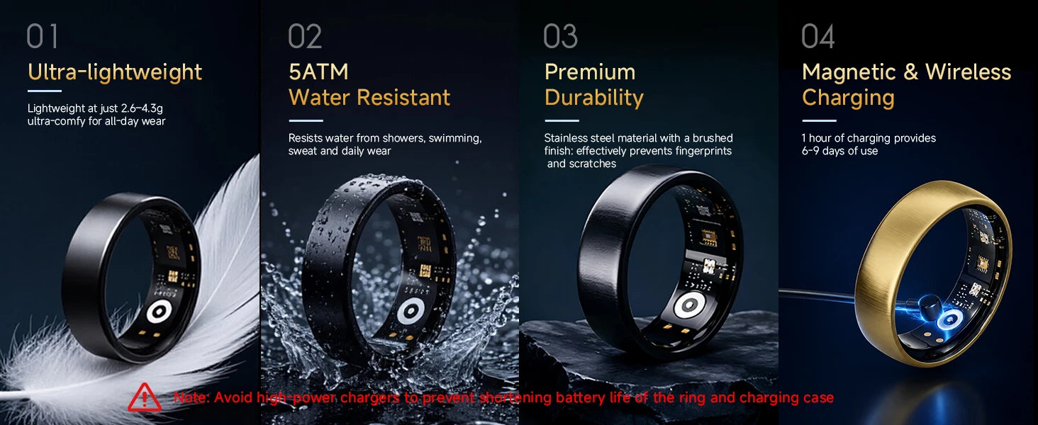 Aura Matt Premium Smart Ring — Advanced Sleep & Recovery Tracker
